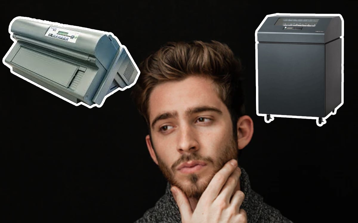 line printer vs dot-matrix printer