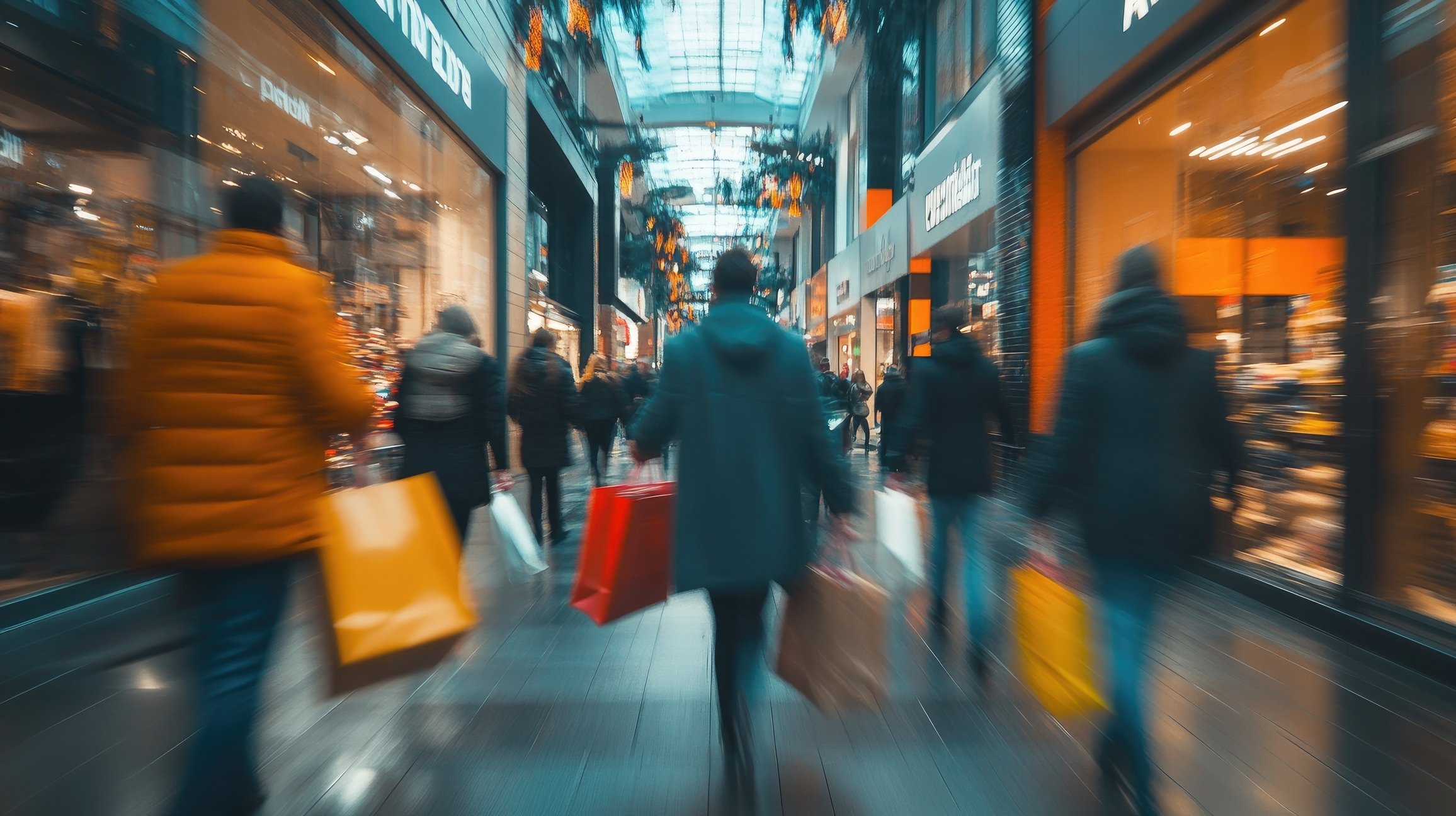 holiday shopping rush