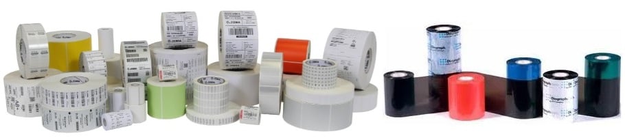 thermal barcode printer labels ribbon