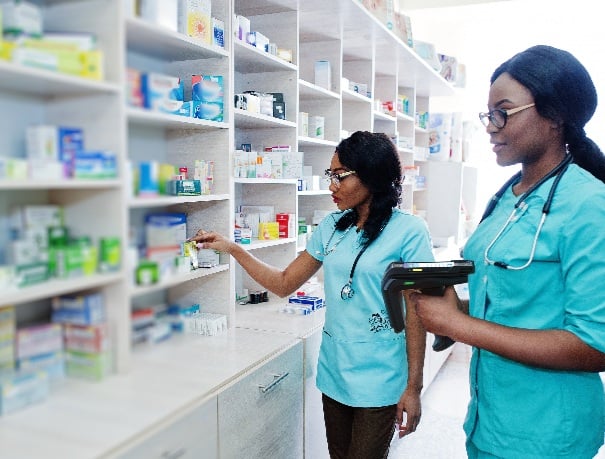 pharmacy automation barcode scanning in use