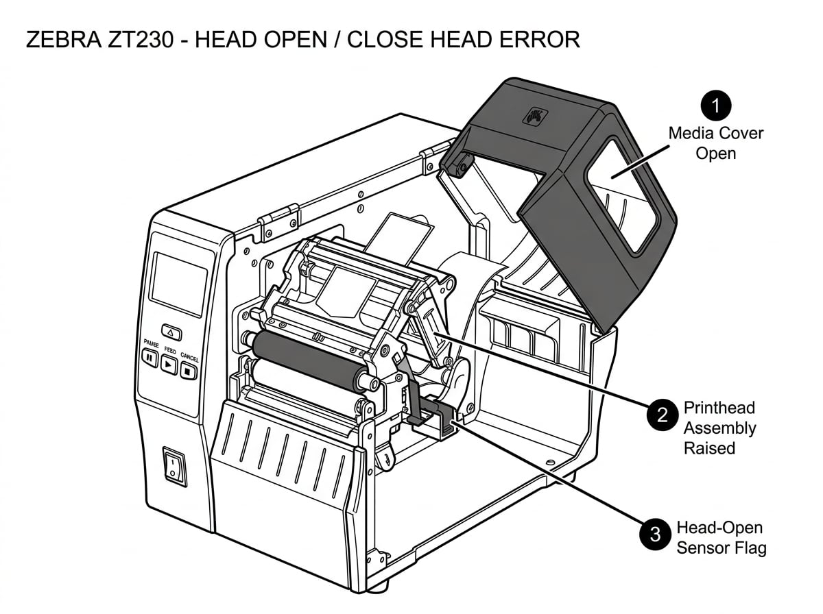 Fig 1. Head Open