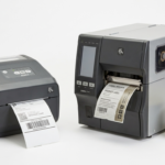Side by side comparison of Zebra ZD421 direct thermal printer and Zebra ZT411 thermal transfer printer